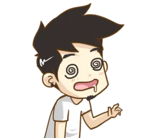 😲 562549d2 การ์ตูน, เวียนหัว, แอนิเมชั่น, ตัวละคร, เมารถ telegram sticker