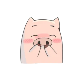 ☺️ bd68e5ae หมู, น่ารัก, สัตว์, คาวาอิ, การ์ตูน, ภาพประกอบ telegram sticker