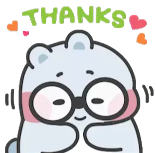 🙇 ca757eb0 THANKS 谢谢, 感谢, 熊, 可爱, 卡通, 友善, 积极 whatsapp sticker