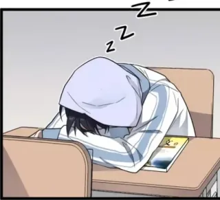 😴 9fedc72b 文 睡觉, 学生, 书桌, 疲惫, 午睡 telegram sticker