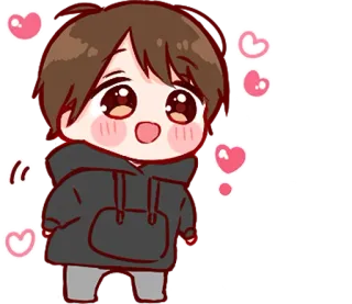 😍 3f6c7a4a Anime, Kawaii, Chibi, Mignon, Dessin animé, Coeurs telegram sticker