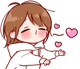 😘 90ef95c2 Cartoon, Coeurs, Amour, Animé telegram sticker