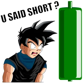 😦 194c2d22 Gohan U SAID SHORT ? Meme, Aktienmarkt, Dragon Ball, Finanzen telegram sticker