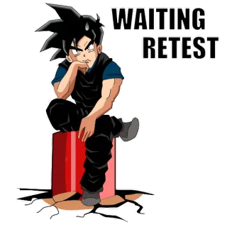 👀 891ea183 WAITING RETEST wartend, erneut testen, gelangweilt, Anime, Charakter telegram sticker