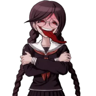 😍 1017c607 Toko Fukawa Danganronpa Anime, Danganronpa, Toko Fukawa, Personaggio, Lingua telegram sticker