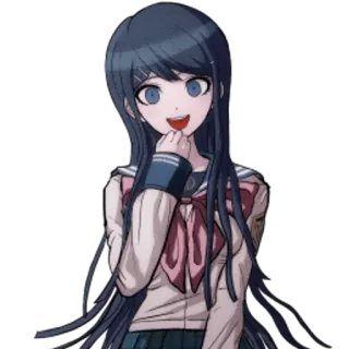 😃 2475758a Sayaka Maizono Danganronpa Anime, Personaggio, Ragazza, Sorriso, Uniforme scolastica telegram sticker