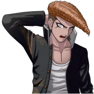 🤔 5f1a3cb6 Mondo Owada Danganronpa Anime, Danganronpa, Mondo Owada, Personaggio, scioccato telegram sticker