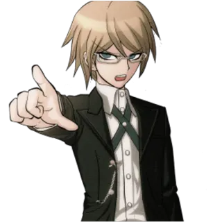 😡 a95dc451 Byakuya Togami Danganronpa Anime, Videogioco, Occhiali, Personaggio telegram sticker