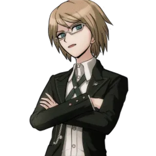 😠 d83eca18 Byakuya Togami Danganronpa Anime, Manga, Personaggio, Capelli biondi, Occhiali telegram sticker