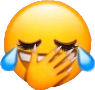 🤭 7ddd8e39 emoji, crying, laughing, tears, face with tears of joy, reaction telegram sticker