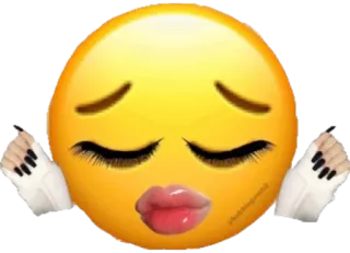 👄 8acbde4f emoji, sad, makeup, kiss telegram sticker