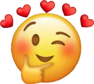 🥰 af3c1b0a emoji, hearts, love, face, wink telegram sticker