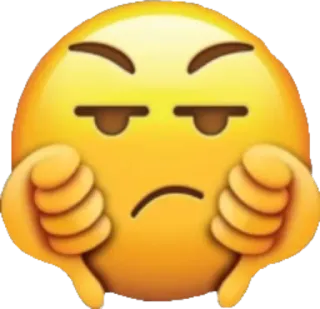 👎 cb792161 emoji, thumbs down, dislike, negative, downvote, failure, rejection telegram sticker