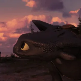 😐 244eb7ae Toothless How to Train Your Dragon 龙, 可爱, 动物, 卡通, 夜煞 telegram sticker
