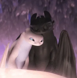 ❤️ 8f358f9c Toothless How to Train Your Dragon 龙, 可爱, 爱, 夜煞, 光煞 telegram sticker