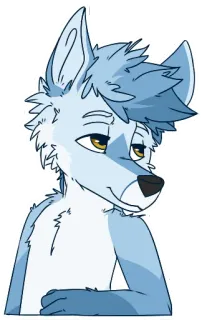 👀 07f86c00 Furry, Anthro, Wilk, Zwierzę, Postać, Sztuka telegram sticker
