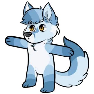 🚹 0f639ee5 pies, szczeniak, wilk, zwierzę, kreskówka, słodki, futrzak telegram sticker