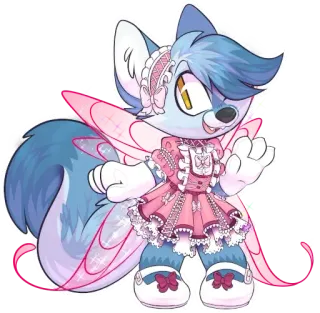 👗 1f3c2c4e Furry, Antropomorficzny, Lis, Wróżka, Słodki, Kreskówka telegram sticker