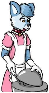 🪛 1fcc59de Furry, Pokojówka, Gotowanie, Antropomorficzny, Kreskówka, Słodkie, Zwierzę telegram sticker
