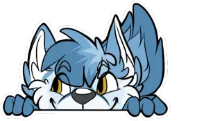 👀 2e41bf95 wilk, futrzak, zwierzę, słodki, naklejka, kreskówka telegram sticker