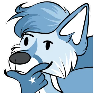 🤔 39bedbbb Kreskówka, Zwierzę, Pies, Postać, Myślenie telegram sticker