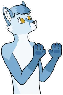 🙅‍♂️ 4b11bdd7 Furry, Kreskówka, Postać, Zwierzę, Naklejka, Lis telegram sticker