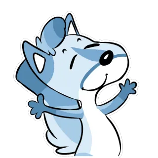 🤗 974d84e3 kreskówka, zwierzę, naklejka, machający, słodki, przyjazny telegram sticker