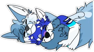 🤗 a176f57b futrzak, antro, wilk, pies, zwierzę, słodki, kreskówka, naklejka telegram sticker