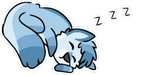 😴 a7a52904 ZZZ śpiący, kreskówka, zwierzę, senny, słodki telegram sticker