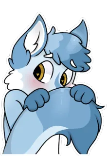 😳 ae9ef858 Furry, Zwierzę, Słodkie, Kreskówka, Wilk, Lis telegram sticker