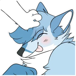 🐾 c48c6626 Furry, Wilk, Zwierzę domowe, Uroczy, Zwierzę, Kreskówka, Pies, Szczęśliwy telegram sticker