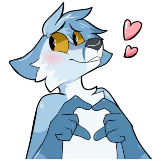 😳 dad081bd serce, wilk, miłość, futrzak, słodki, zwierzę, kreskówka telegram sticker