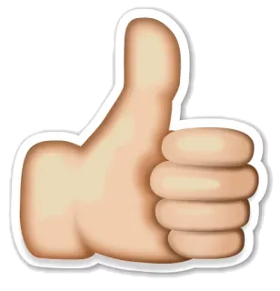👍 2e339091 Daumen hoch, Emoji, Like, Positiv, Zustimmung, Handzeichen telegram sticker