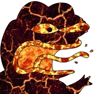 😡 524b468e Pepe Pepe, Meme, Internet-Meme, Lava, Cartoon telegram sticker