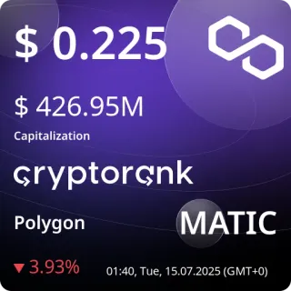 💵 a3efa3bb $ 0.225
$ 426.95M
Capitalization
cryptorçnk
Polygon
MATIC
▼3.93%
01:40, Tue, 15.07.2025 (GMT+0) polygon, matic, cryptocurrency, crypto, finance, investment telegram sticker