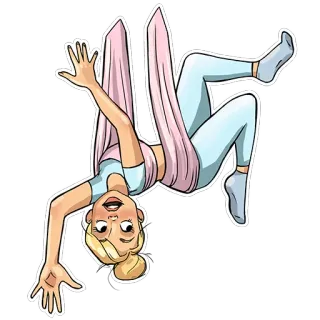 🙃 c981aae3 Yoga aéreo, Mulher, Rede, Yoga, Fitness, Exercício, Adesivo, Loira telegram sticker