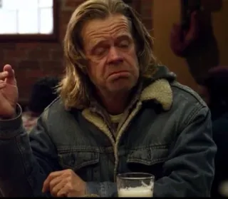 🌟 8dee0443 Frank Gallagher Shameless William H. Macy, Trinken, Bier, Fernsehen, Charakter whatsapp sticker