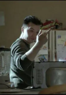 🌟 d2e5f4c0 mittelfinger, beleidigend, geste, mann whatsapp sticker