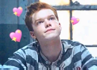 🌟 d44662d1 Mann, Gefängnis, gestreifte Uniform, Herzen, Zuneigung whatsapp sticker