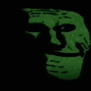 😈 099cd085 Meme, Trollface, Meme Internet, Xanh lá, Khuôn mặt telegram sticker