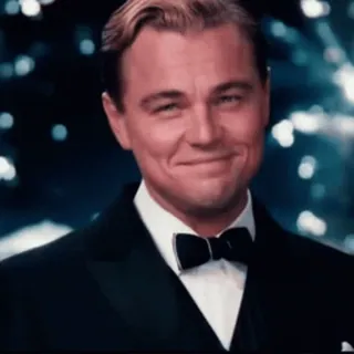 😂 53f078d7 Jay Gatsby The Great Gatsby Leonardo DiCaprio, Gatsby, cổ điển, phim, áo vest, thanh lịch, tiệc tùng, sang trọng telegram sticker