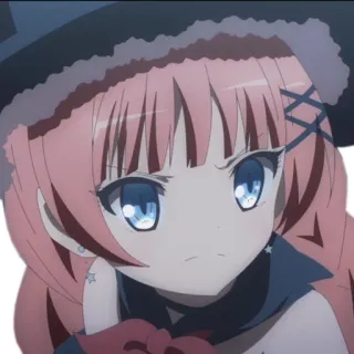 😠 40bc8c57 Anime, Fille, Sorcière, Dessin animé, Mignon, Cheveux roses, Magie, Yeux bleus telegram sticker