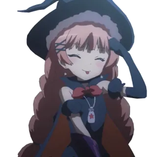 😋 9bc6b5a8 Anime, Sorcière, Mignon, Dessin animé, Fille, Magique, Cheveux roses telegram sticker