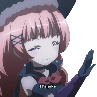 💩 9c12df15 It's joke Anime, Fille, Blague, Drôle, Dessin animé, Sorcière telegram sticker