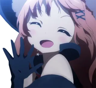 🤗 f83fbb3f animé, dessin animé, sorcière, sourire, fille telegram sticker