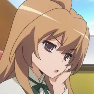 🤎 17dfb624 Taiga Aisaka Toradora! anime, dziewczyna, słodka, tsundere, toradora telegram sticker