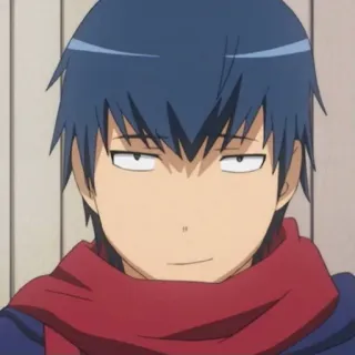 💙 3073616f Anime, Uśmieszek, Wyraz twarzy, Szalik telegram sticker