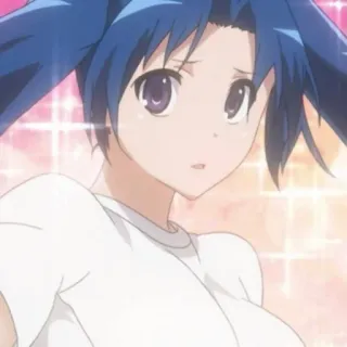 💜 5e9a4b0a anime, dziewczyna, postać, niebieskie włosy, słodkie telegram sticker