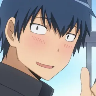 💙 60b4fb16 anime, postać, uśmiechnięty, kciuk w górę telegram sticker