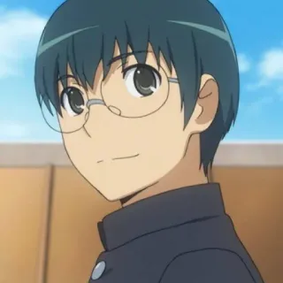 🖤 66689b31 Anime, Chłopak, Okulary, Mundur szkolny, Postać telegram sticker